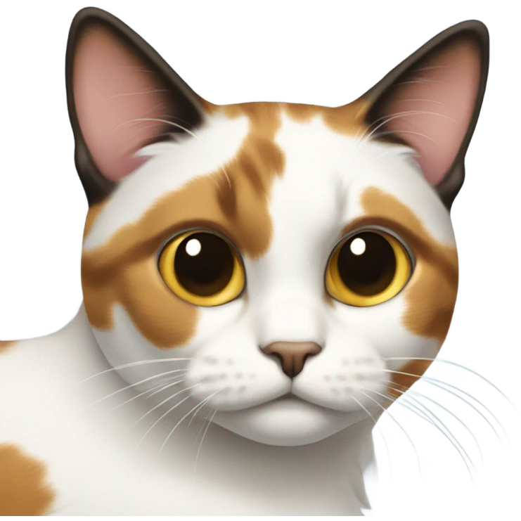 calico cat with no eye emoji