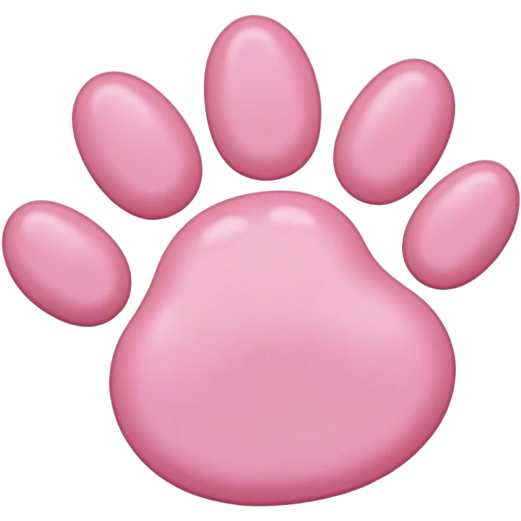 Pink cats paw emoji