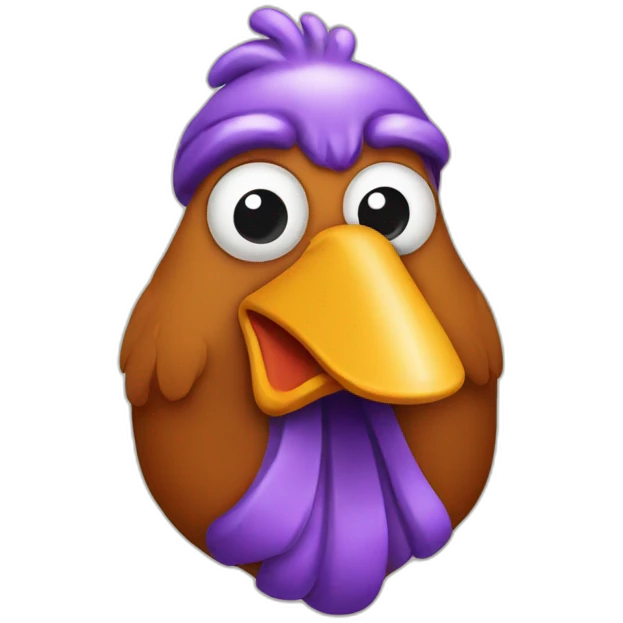 Chicken Purple sausage emoji