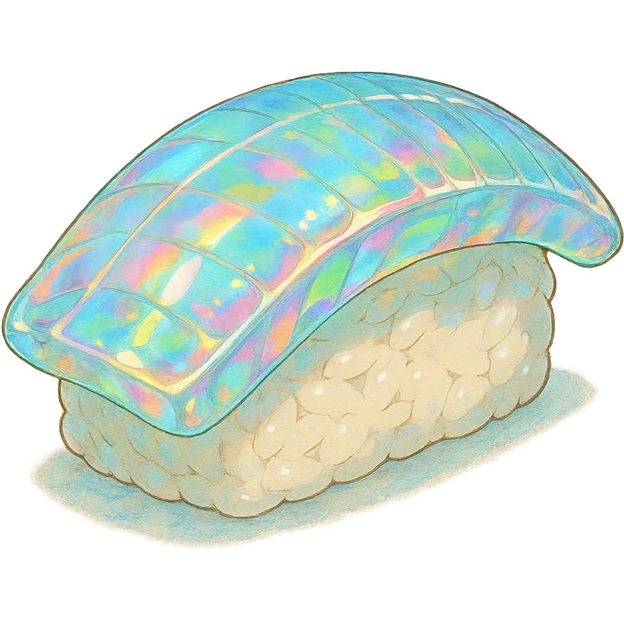 iridescent sushi emoji