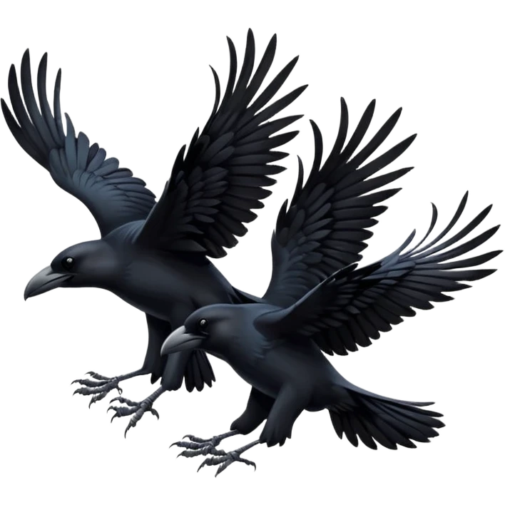 Crows running fast emoji