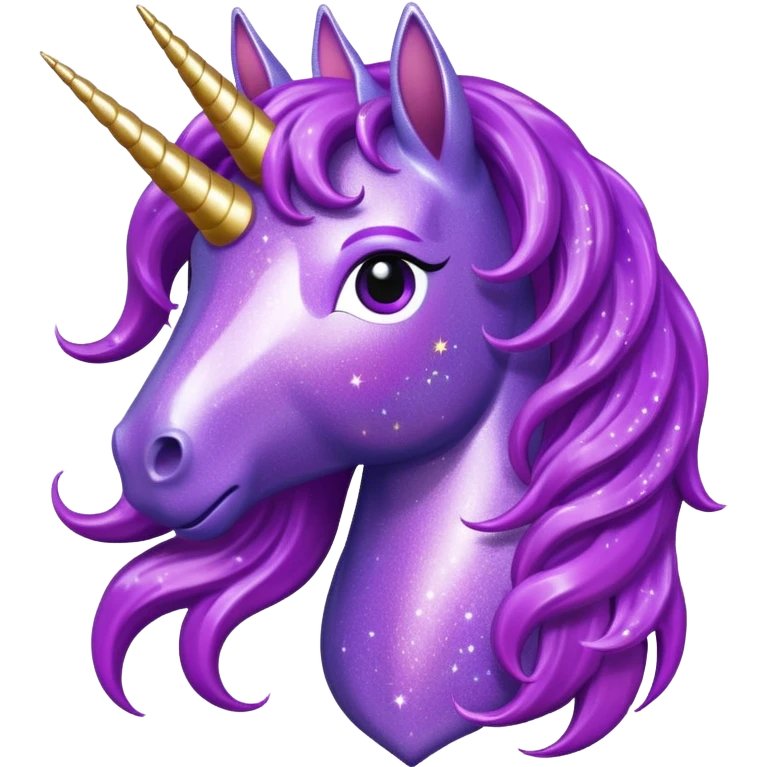 glitter purple unicorn emoji