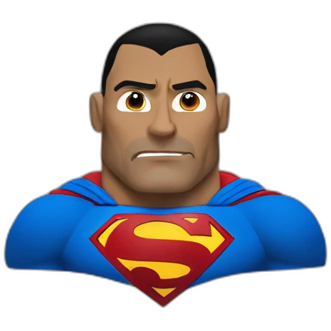 the rock superman emoji