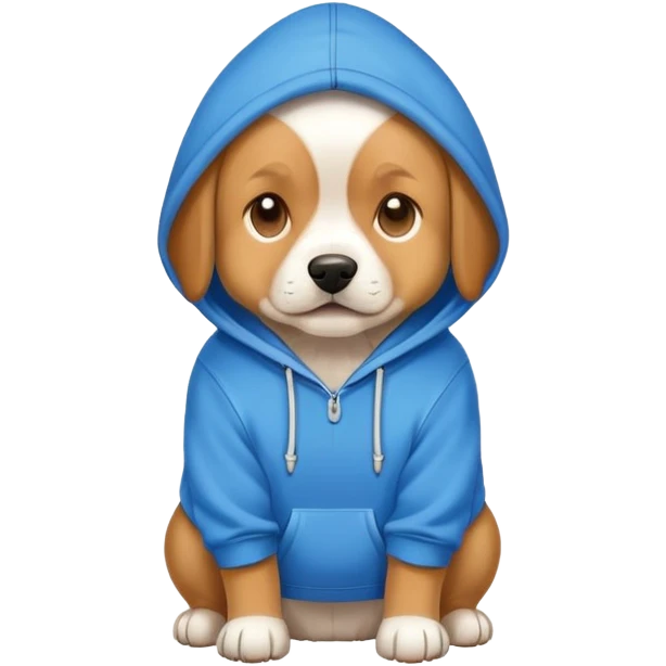Dog wearing a hoodie emoji