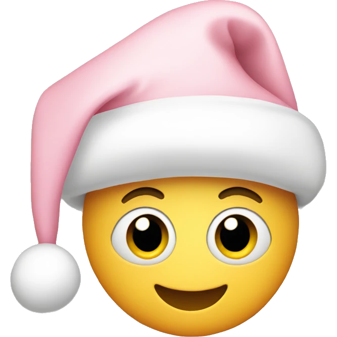 light pink santa hat emoji