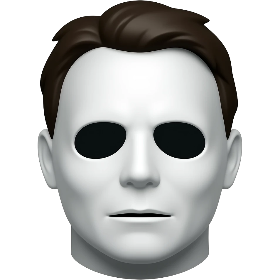 Minimalist Michael Myers head emoji
