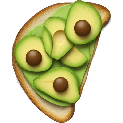 avocado toast on a plate emoji