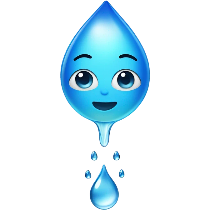 water droplet on face emoji