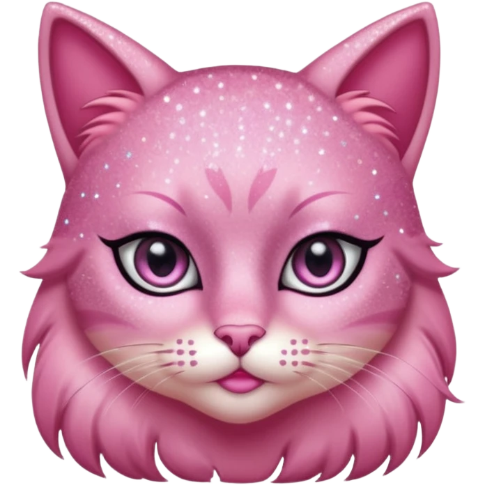 glitter sexy pink cat emoji