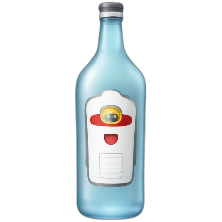Airplane sized bottle of alchol emoji