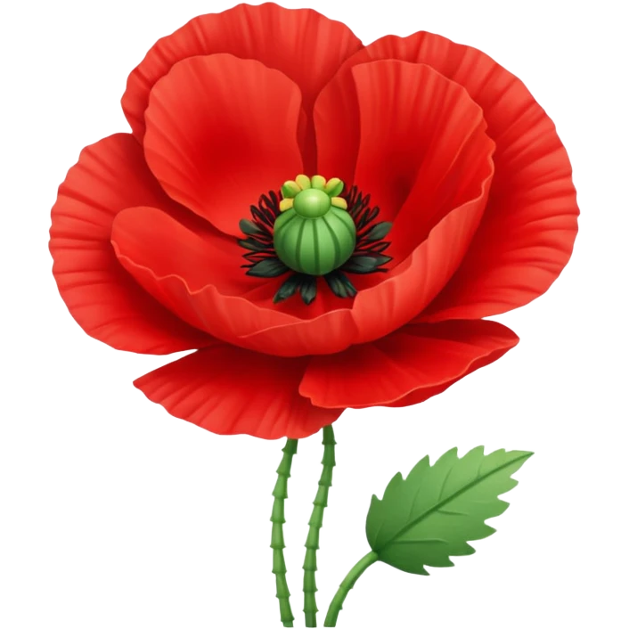 Poppy flower emoji