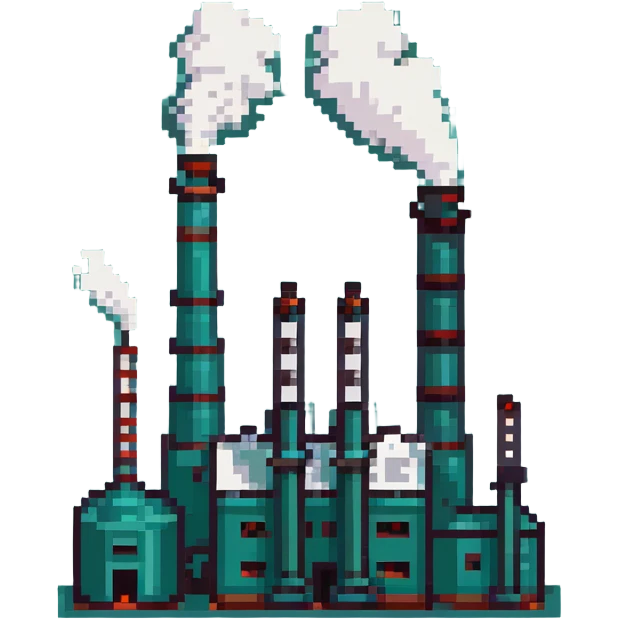 factory building with smokestacks emoji