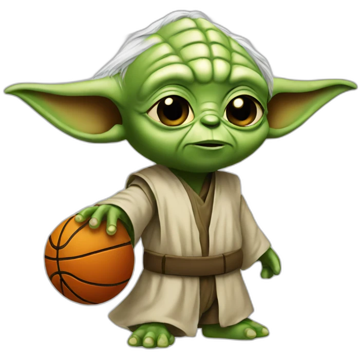 Yoda play basketball emoji
