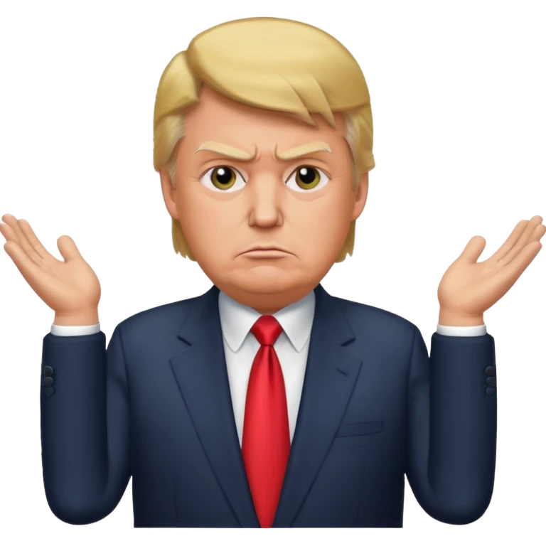 donald trump shrugs shoulders emoji