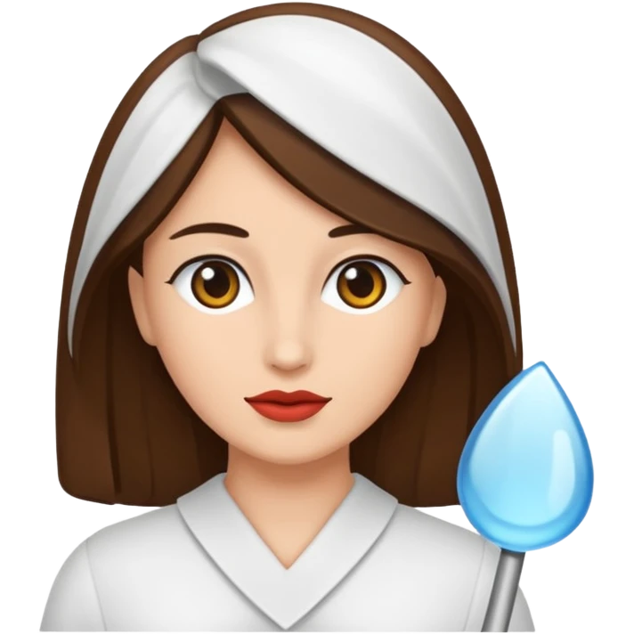 Zezette de femme blanche brune emoji
