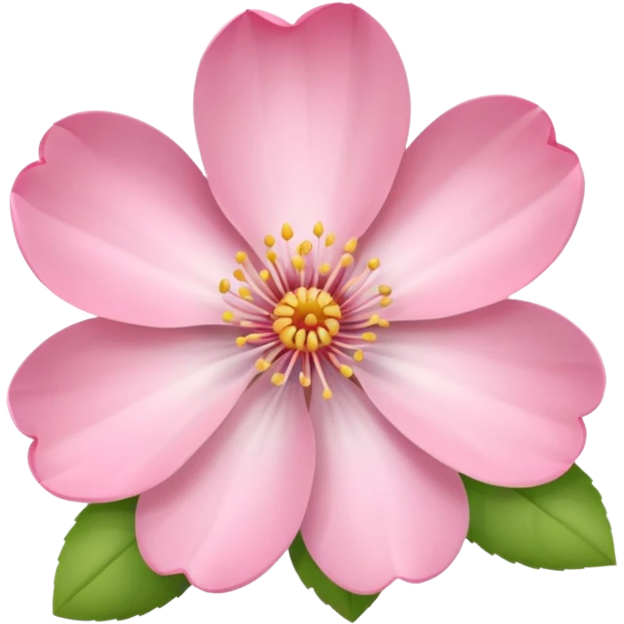 A bright spring blossom with soft pink petals opening gently emoji