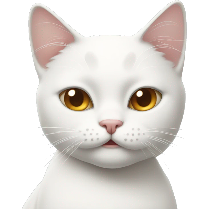white cat smirking emoji