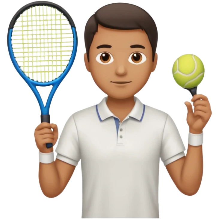a man playing tenis with sport shirt emoji