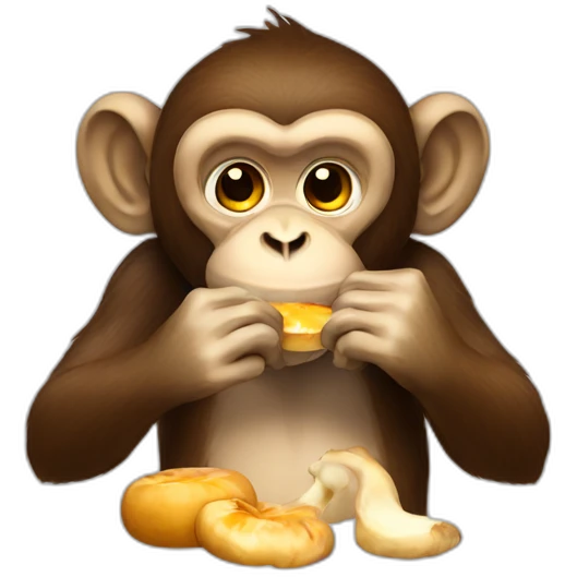 monkey eating mushroom emoji