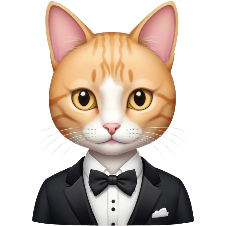 Cat in suit with Jeff bazose emoji