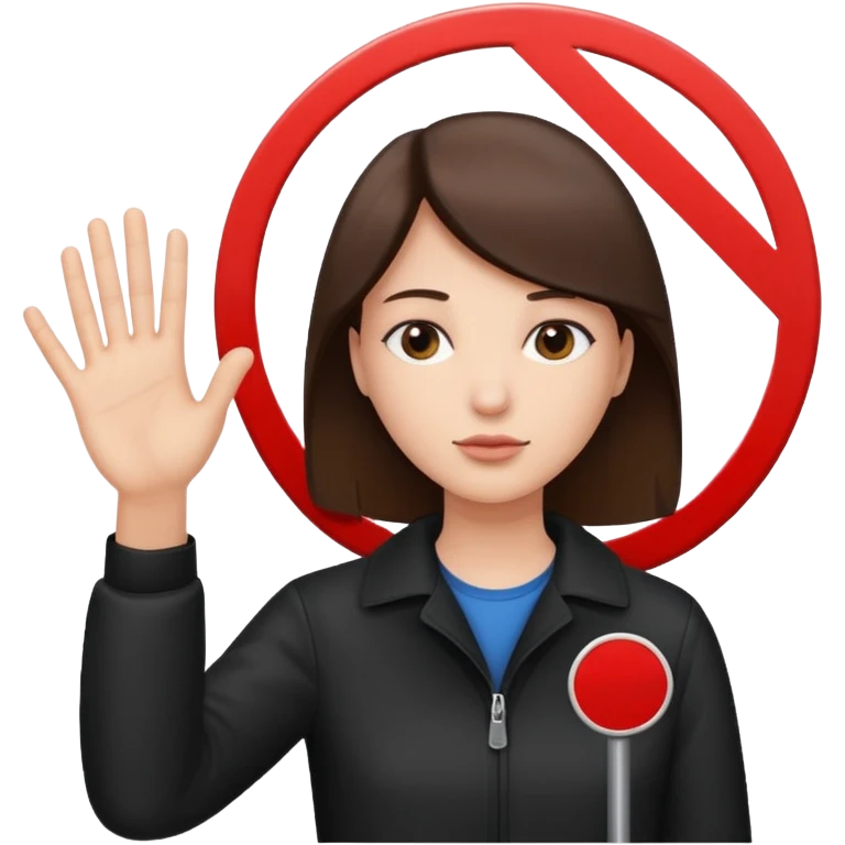 ладонь в профиль показывает стоп emoji