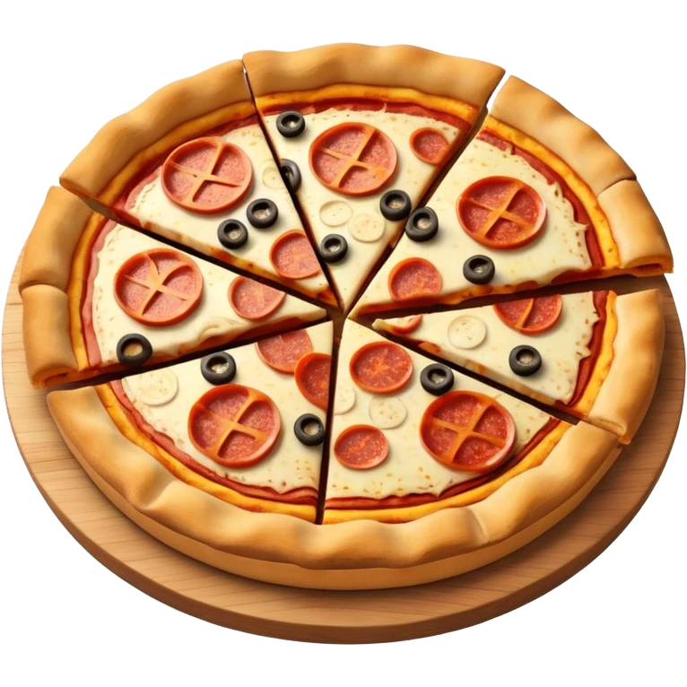 3d pie chart whith pizza as base emoji