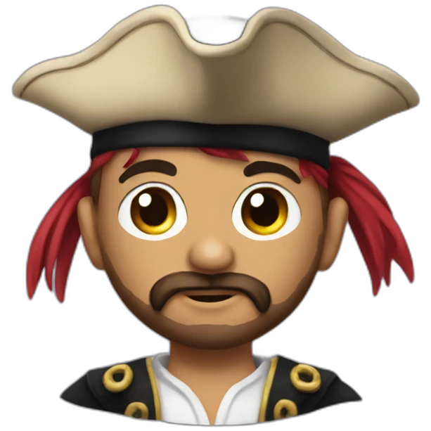 A fancy pirate wants to be ready emoji