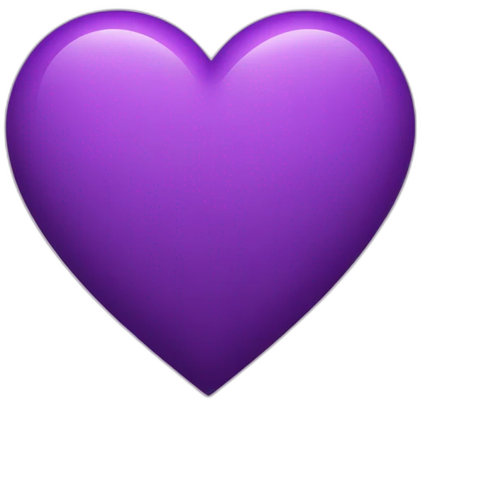 Sideways purple heart icon with play button in middle emoji