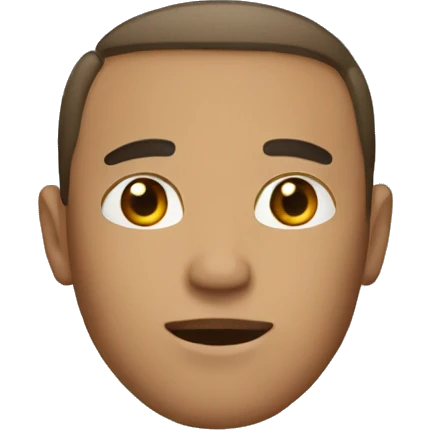 A man with straight short hair emoji