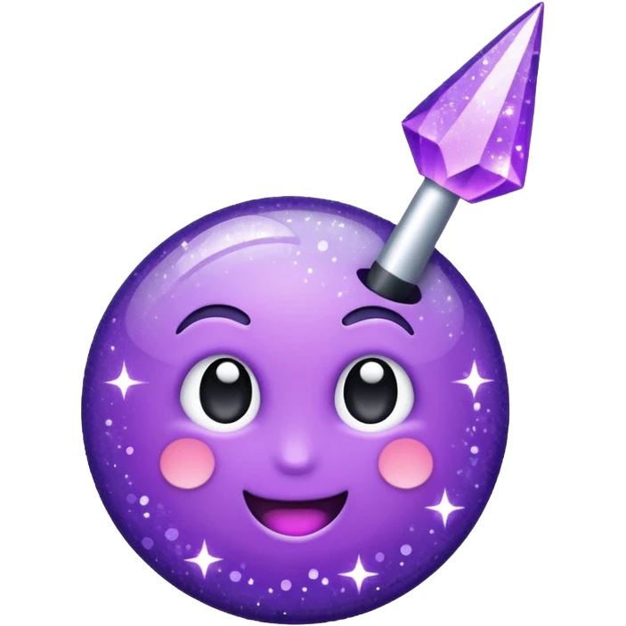 symbol glitter purple $ emoji