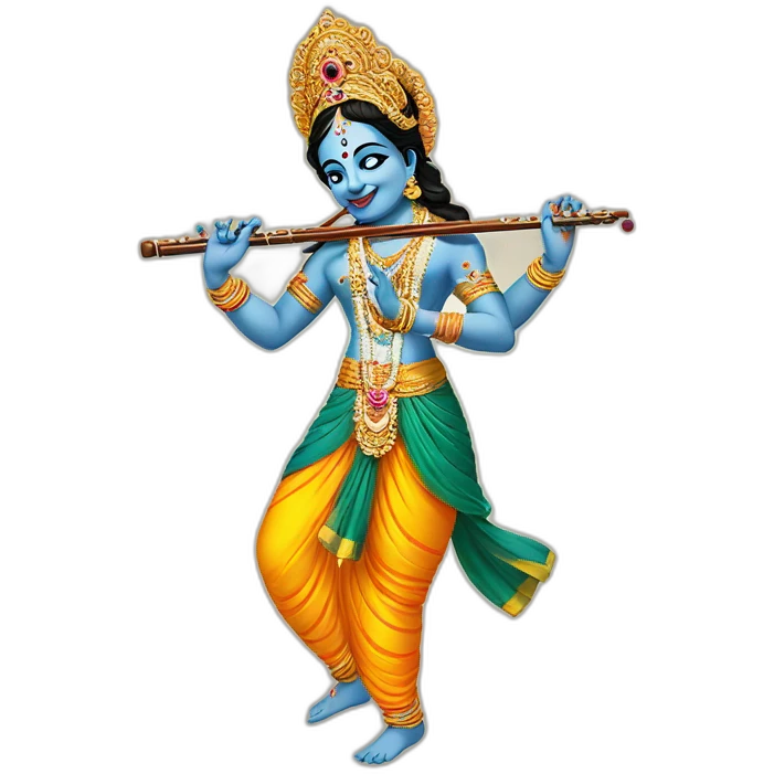Radha krishna with flute emoji