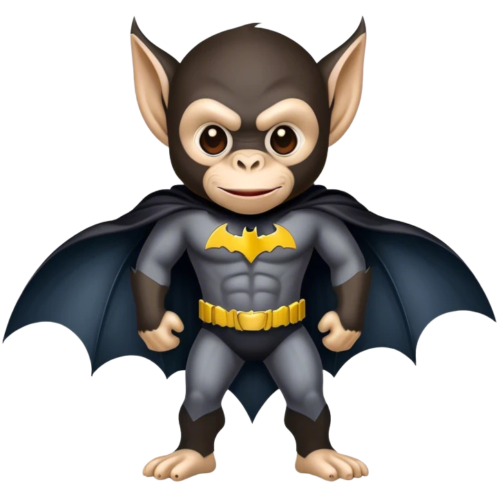 chimpanzee as batman vampire emoji