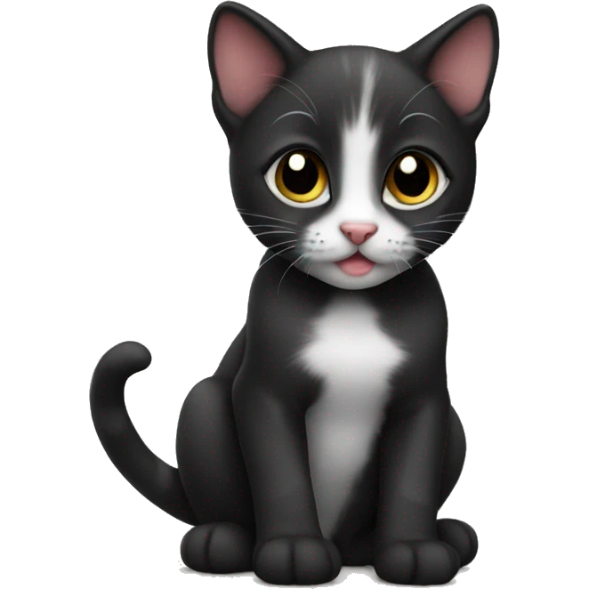 cute black girl kitten emoji