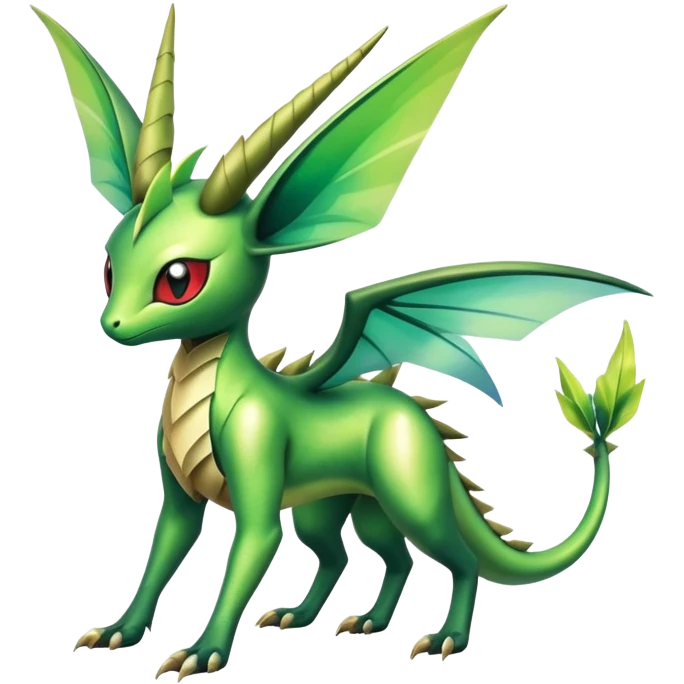 Shiny Exotic Flygon-Amaura-Leafeon-Scyther-Hybrid-Creature emoji