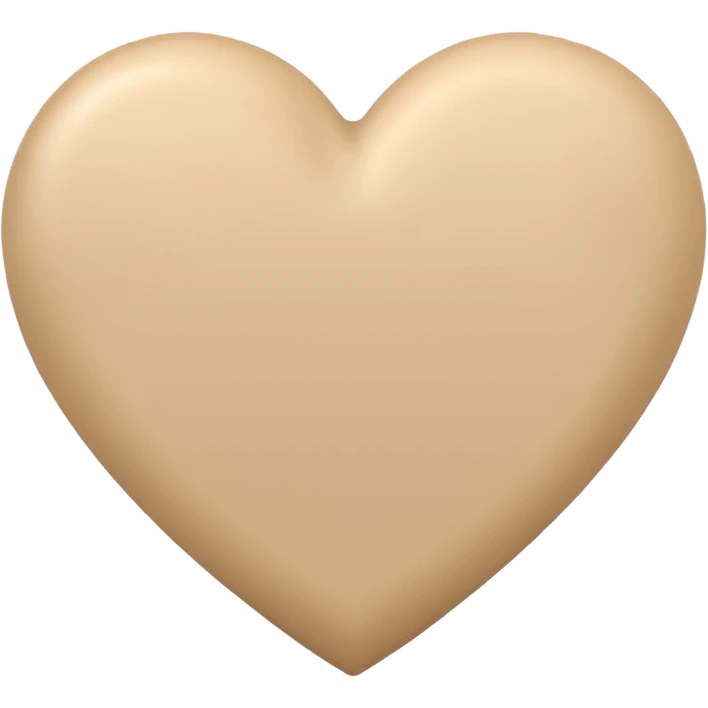 Beige heart emoji