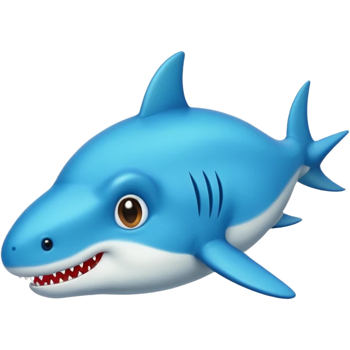 Dinosaur lemming with shark emoji