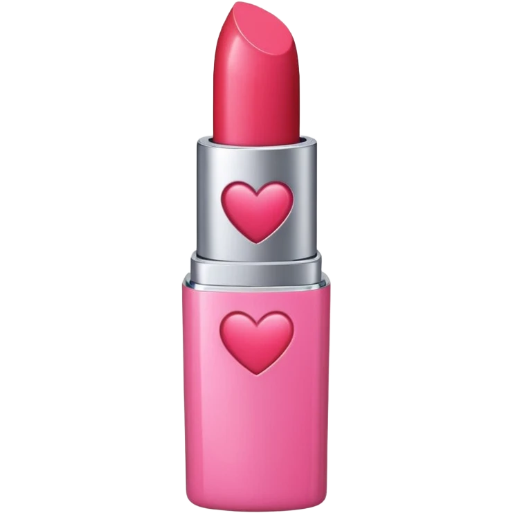 lipstick pink + heart emoji