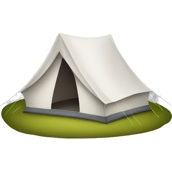 White camping tent emoji