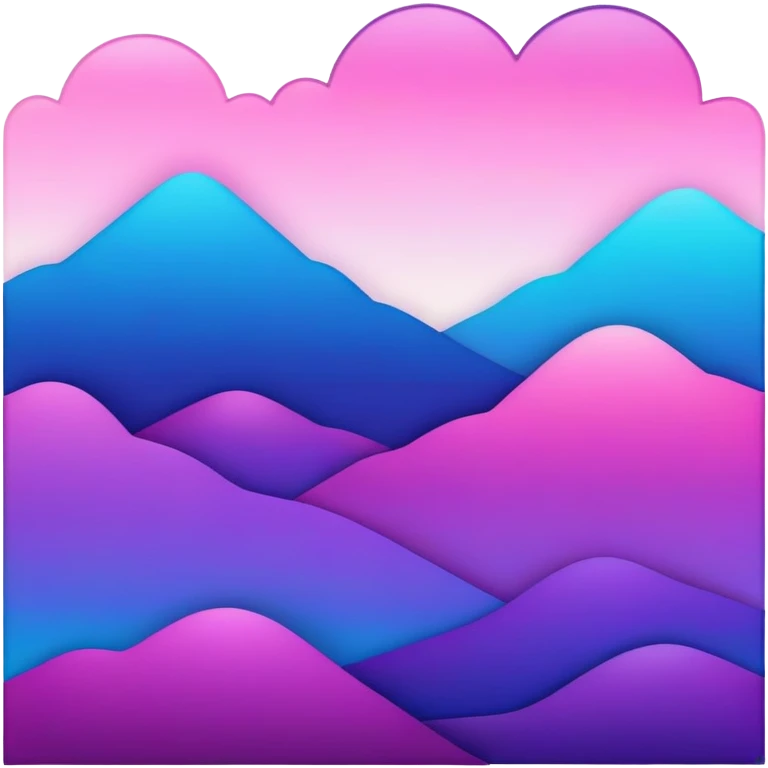 Royal Purple-Magenta-Violet-Indigo-Pink-Blue-Cyan-gradient Aesthetic Scenery Deco emoji