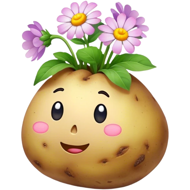 Kartoffel mit Blumen emoji