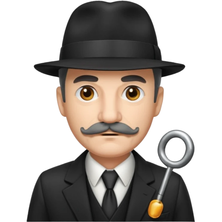 Mobster with Suit with grey mustach and hat emoji