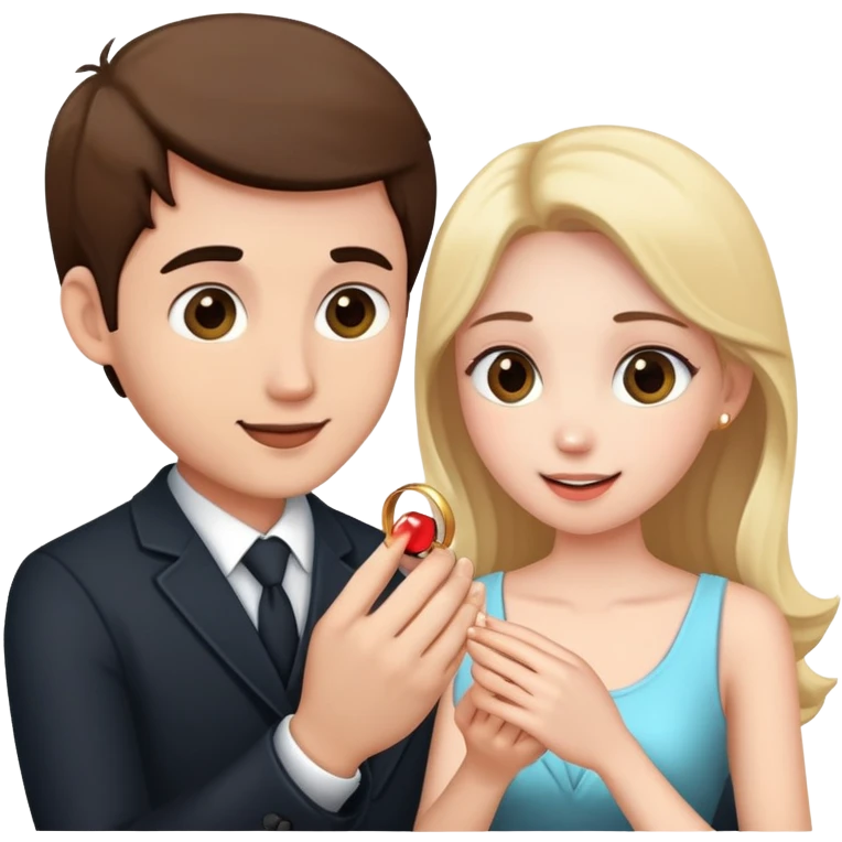 Man proposing to women emoji