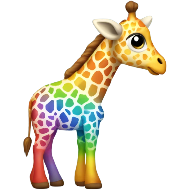 Rainbow giraffe emoji