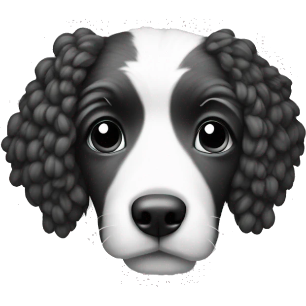 Black and white doodle with hearts  emoji
