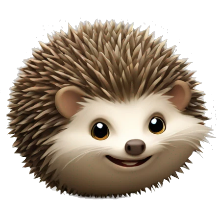 mischievous hedgehog rolling into a ball emoji