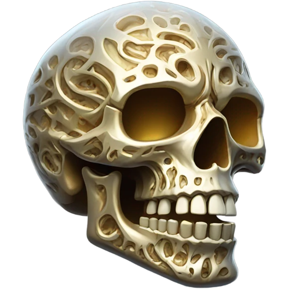 Skull shining emoji