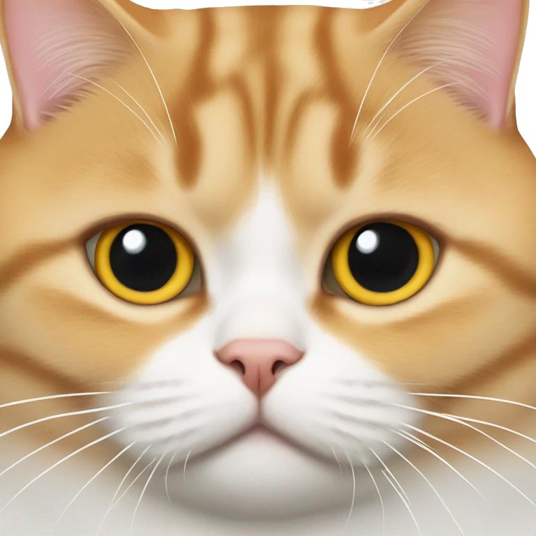 fat orange and white british shorthair cat emoji