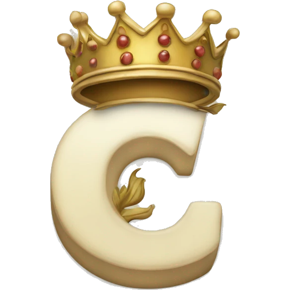 Letter C with a crown on top emoji