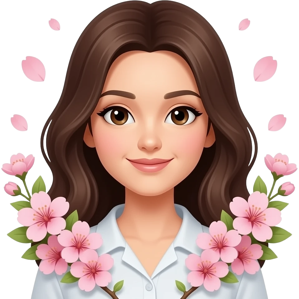 cherry blossom woman emoji emoji