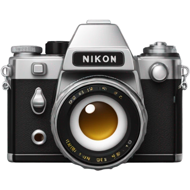 Retro Nikon FE2 camera emoji